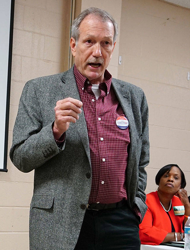 James Thomas, a Democrat, is running for the 35th Legislative District Position 1 state representative seat. (Bob Smith | Kitsap Daily News)