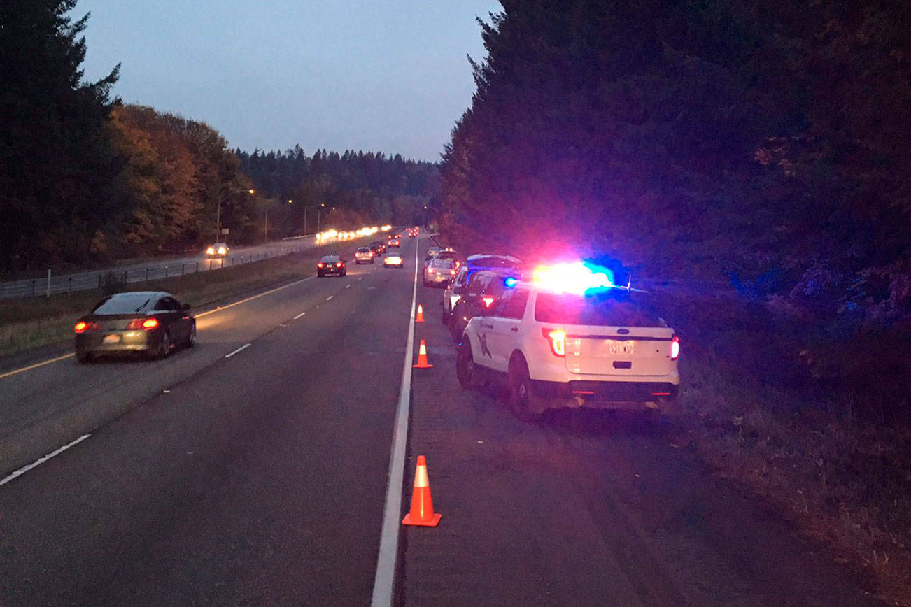 Washington State troopers respond to a Wednesday crash on SR3.                                Washington State Patrol/ Courtesy photo