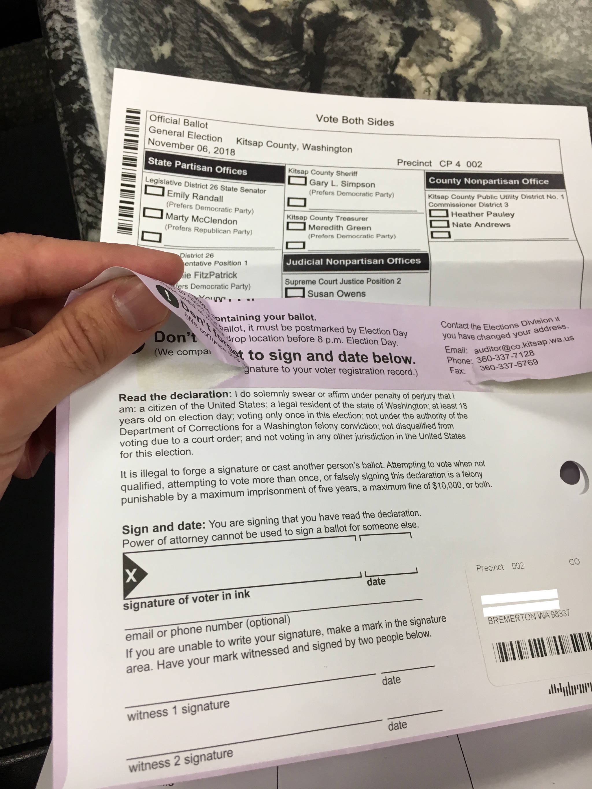 Was your ballot envelope already sealed? You’re not alone