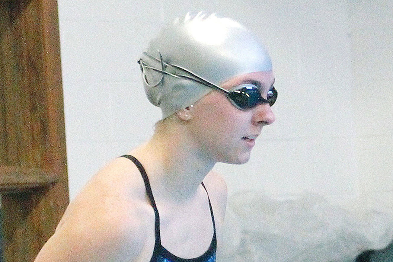 Olympic’s Chloe Partsch won the 100-yard butterfly at the 2A West Central District meet and is looking to win at state this weekend. Mark Krulish/Kitsap News Group