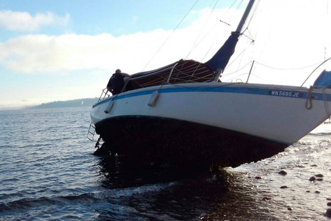 Coast Guard looking for answers after vessel washes ashore on Bainbridge Island