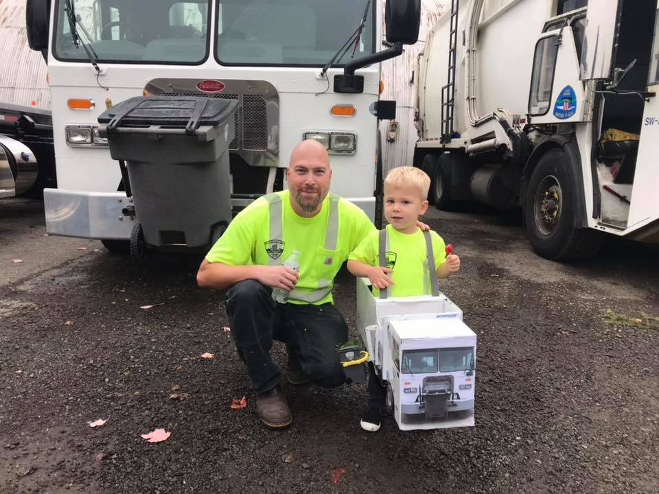 Three-year-old with a passion for garbage gets his Christmas wish