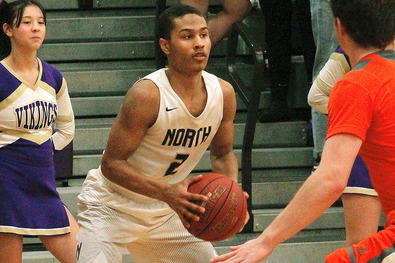 Kobe McMillian was unstoppable in his team’s win over Central Kitsap. McMillian was 12-for-18 from the floor and scored 29 points. (Mark Krulish/Kitsap News Group)