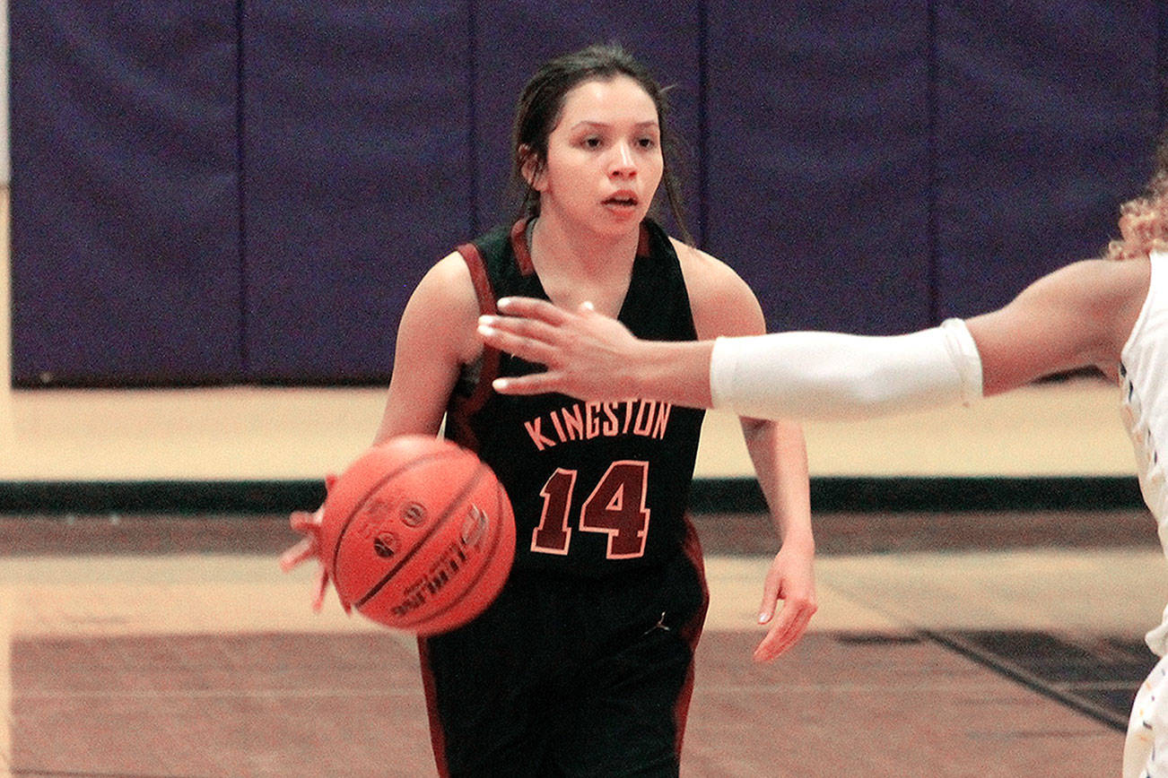 Leetsah Deam had a game-high 20 points for Kingston in the playoff victory over Fife. (Mark Krulish/Kitsap News Group)