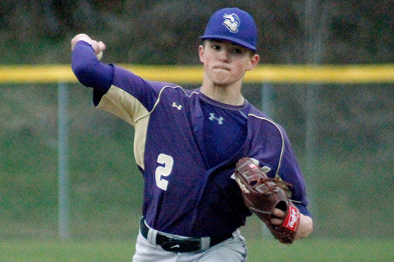 Isaac Richardson threw a complete game against Olympic, giving up just four hits and one run. (Mark Krulish/Kitsap News Group)