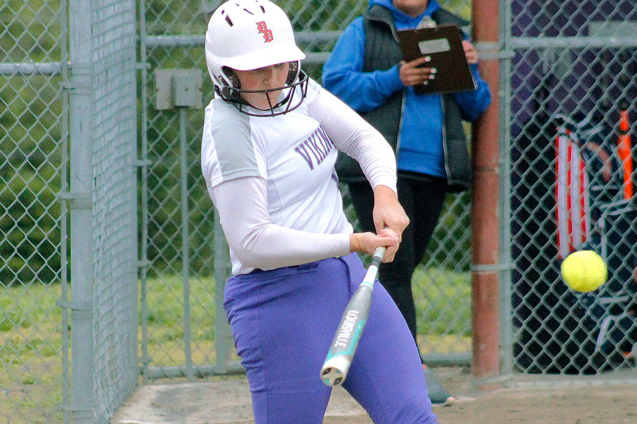 Lamara Villiard secured a walk-off victory with an RBI-single in the bottom of the eighth inning against Olympic. (Mark Krulish/Kitsap News Group)