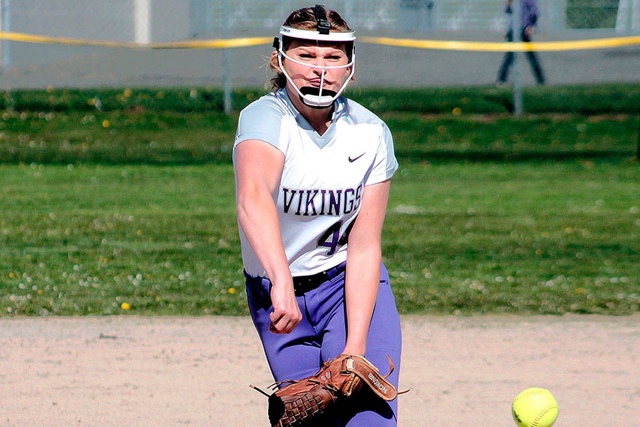 Makayla Stockman struck out nine hitters and gave up one run against Port Angeles. (Mark Krulish/Kitsap News Group)