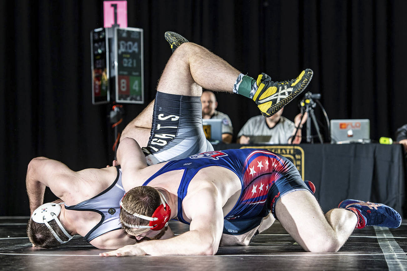 <em>Dominick Johnson in the final seconds of the championship match against Jesse Gaudin of Central Florida. </em>                                Sam Janicki/contributed