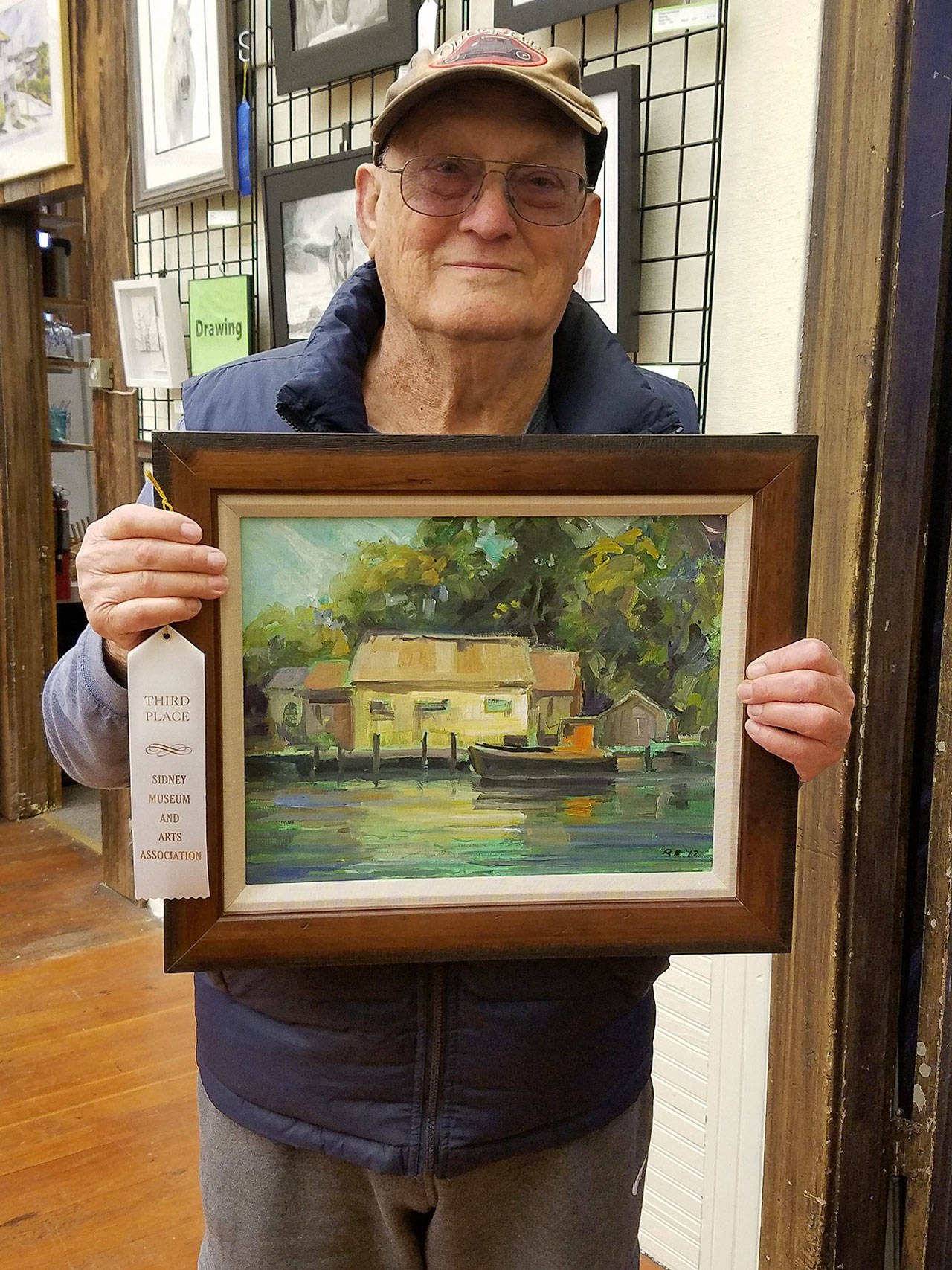 Rene Foster took third place for his oil acrylic creation. (Luella Hauenstein photo)