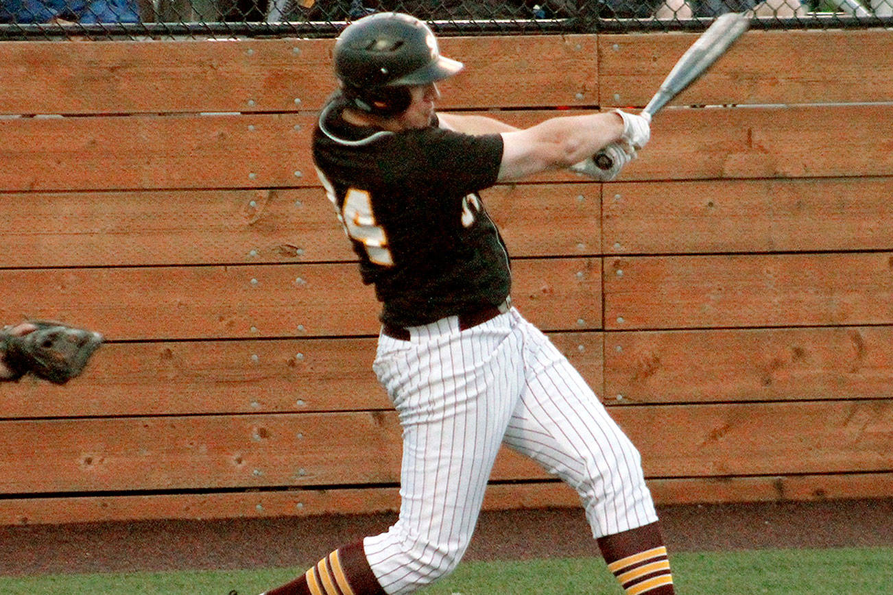 Nathaniel Beers hit an opposite-field double that gave South Kitsap a 2-1 lead in the sixth inning. (Mark Krulish/Kitsap News Group)