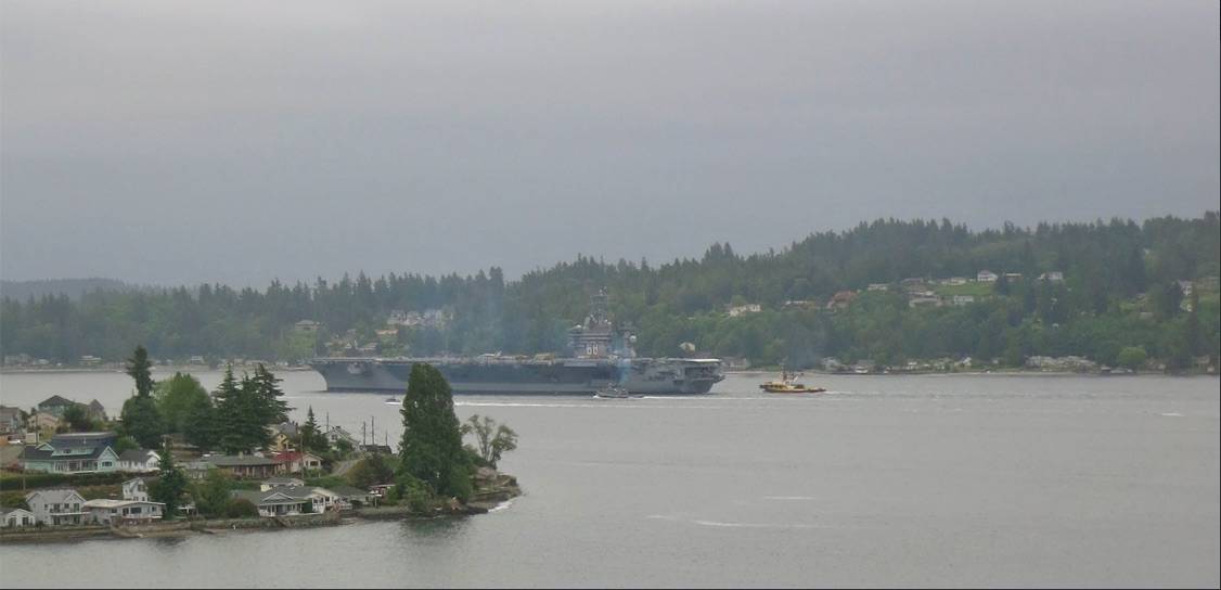 USS Nimitz departs Bremerton in preparation for next deployment