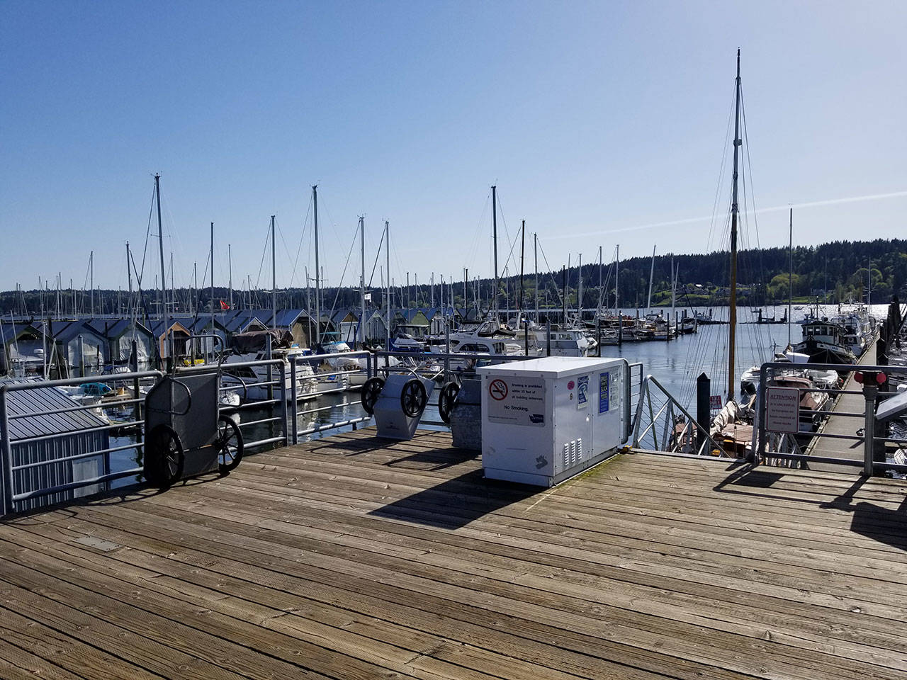 The Port of Poulsbo will be the beneficiary of some $1 million in order to replace its aging breakwater with a floating breakwater. Nick Twietmeyer / Kitsap News Group.