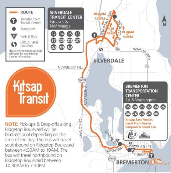 Kitsap Transit announces changes to bus service in Central Kitsap areas