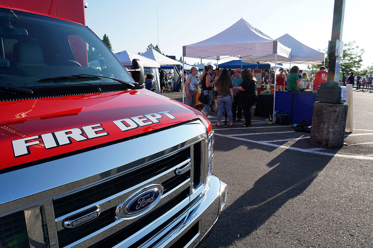 Chatting up a conversation with emergency responders at National Night Out