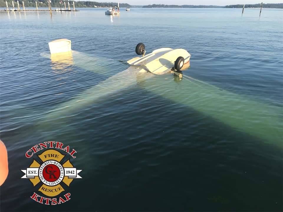 Pilot safe after float plane flips in Dyes Inlet