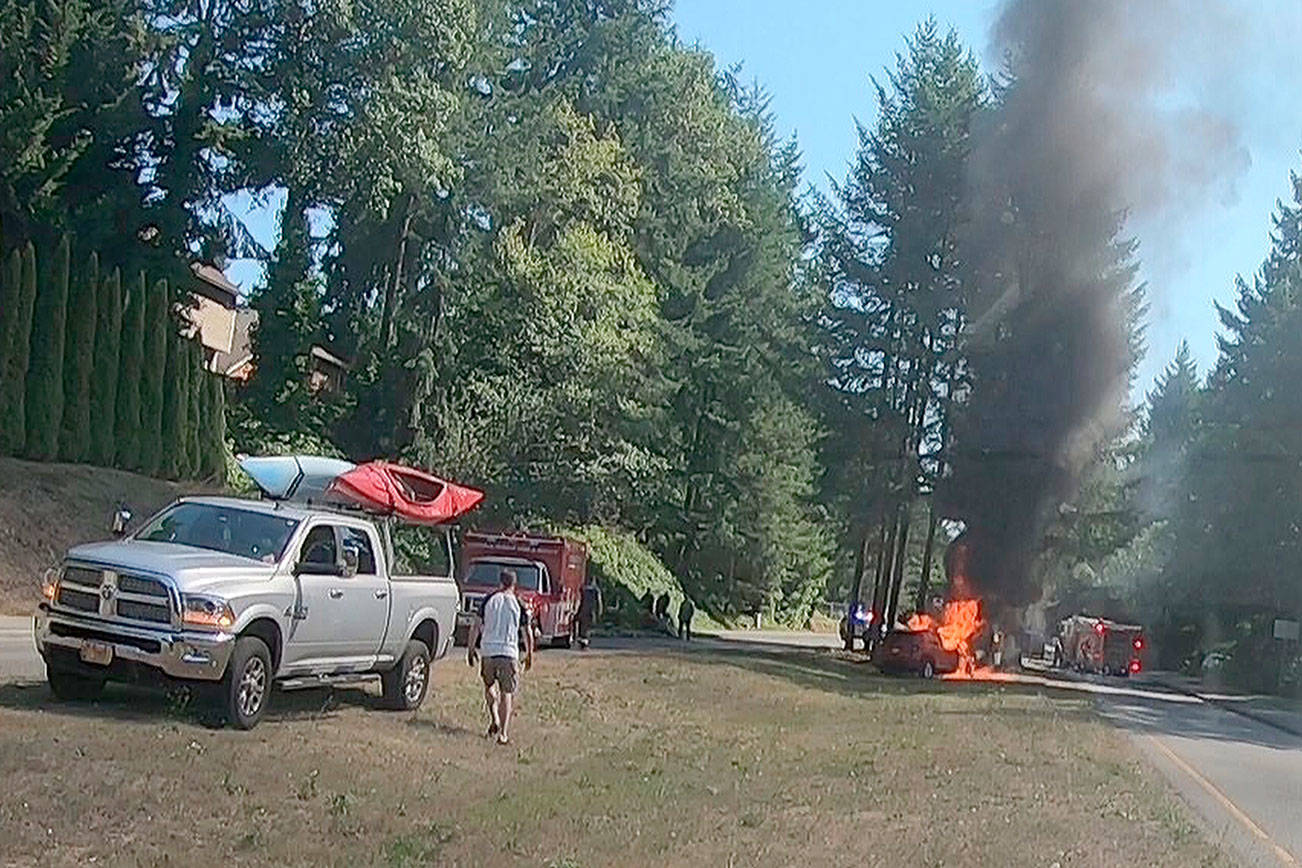 Off-duty CK firefighter helps driver escape from burning vehicle
