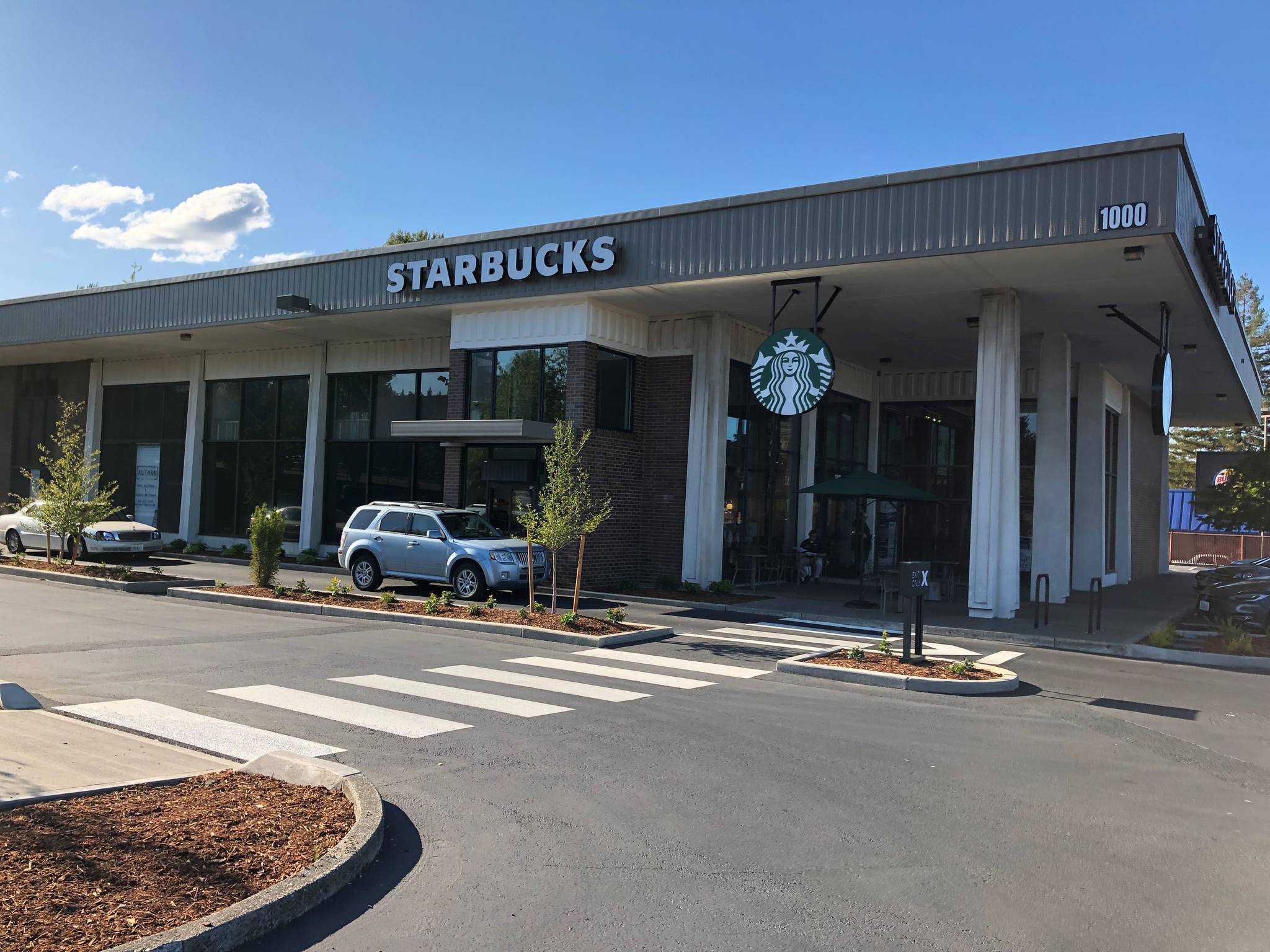 The BJC Group recently completed a two-part renovation of the old Bank of America building in Bremerton. In its place is a new Starbucks store. Courtesy of the BJC Group
