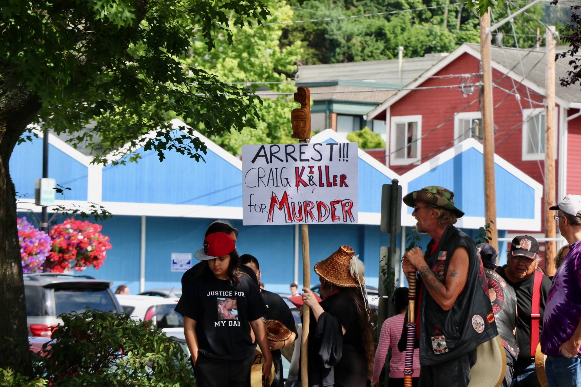 Peaceful protests over shooting shuts down downtown Poulsbo streets
