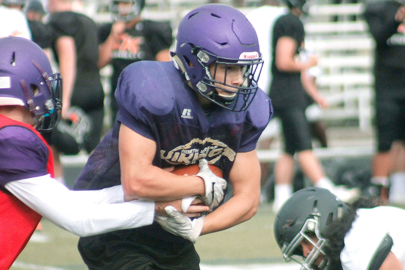 North Kitsap senior Boaz Adams should be one of the featured runners in the Vikings’ offensive attack this season. (Mark Krulish/Kitsap News Group)