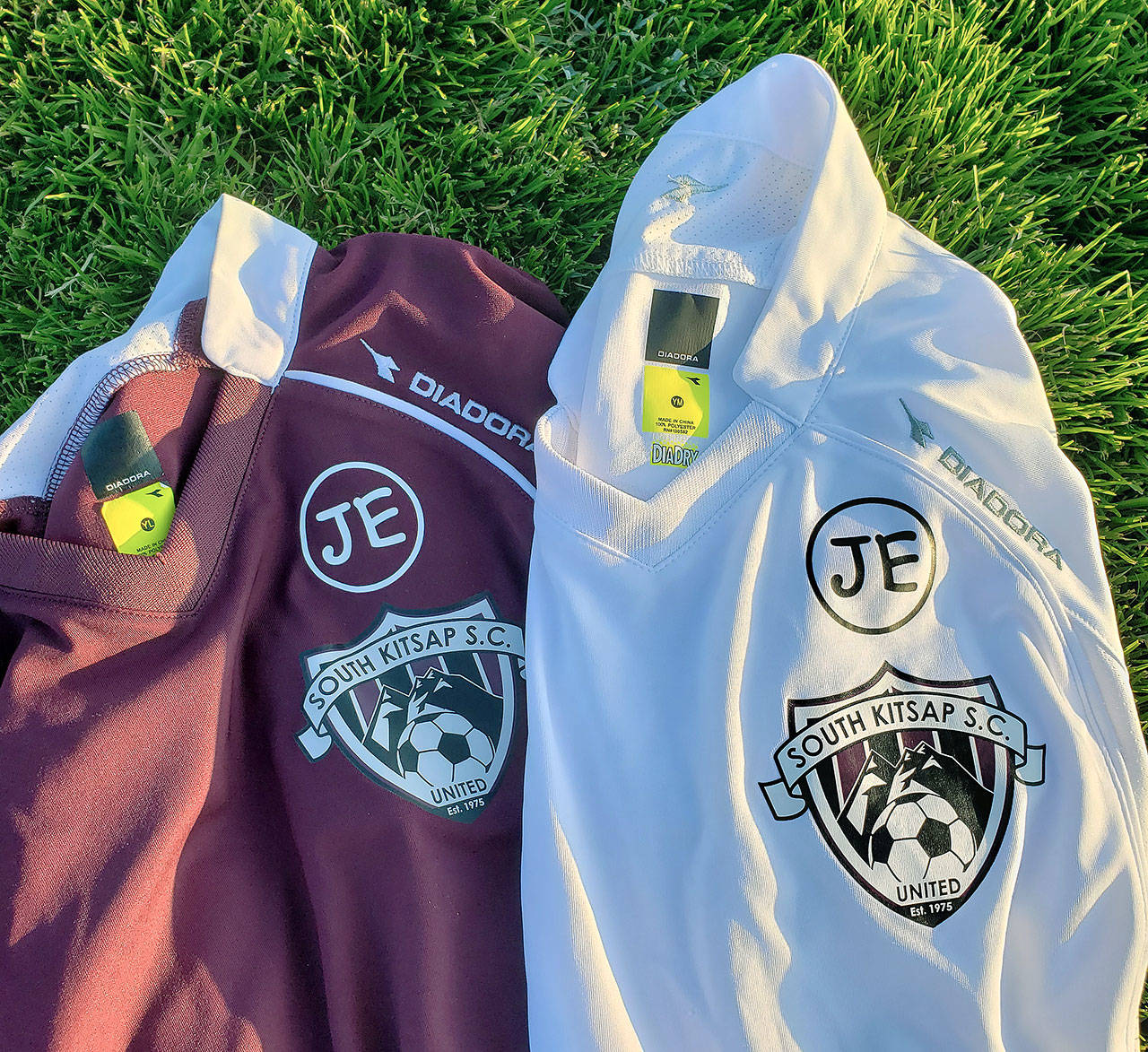Photo courtesy of David Eyre                                The patch featuring Jesse Eyre’s initials, which will be worn by the South Kitsap United ’06 Boys team this season.