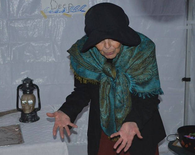 Halloween Carnival fun with Kiwanis member Helen Hoover as the spooky story teller. Photo courtesy Pat Bennett-Forman