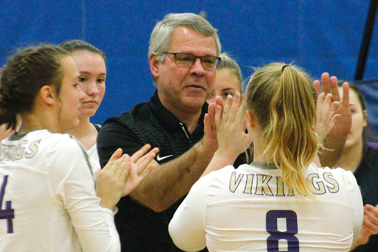 Tim French coached North Kitsap’s volleyball team for 16 seasons and had a record of 269-100. (Mark Krulish/Kitsap News Group)