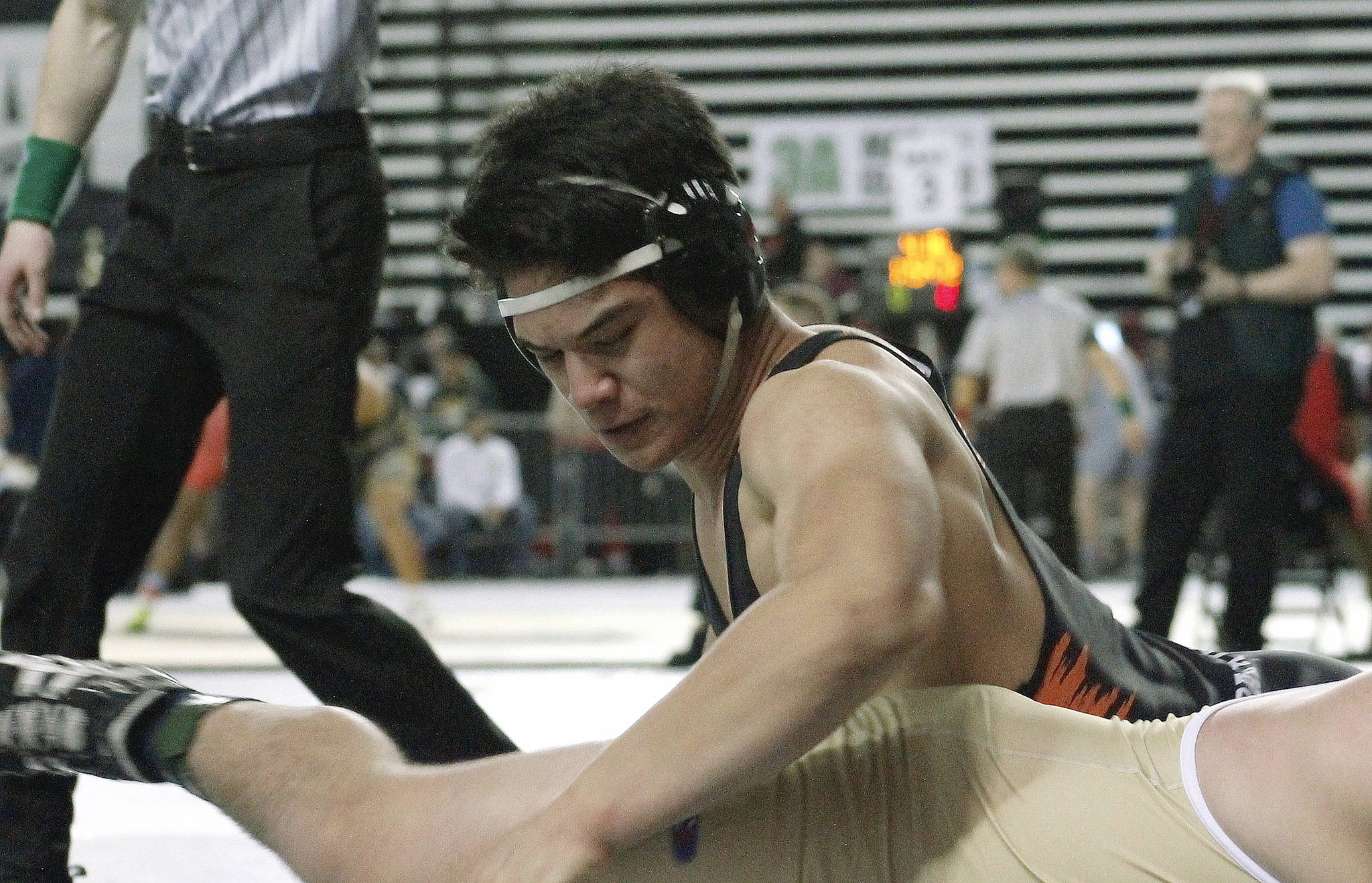 Micah Lamb was one of several Cougars to qualify for the Mat Classic last winter. (Mark Krulish/Kitsap News Group)