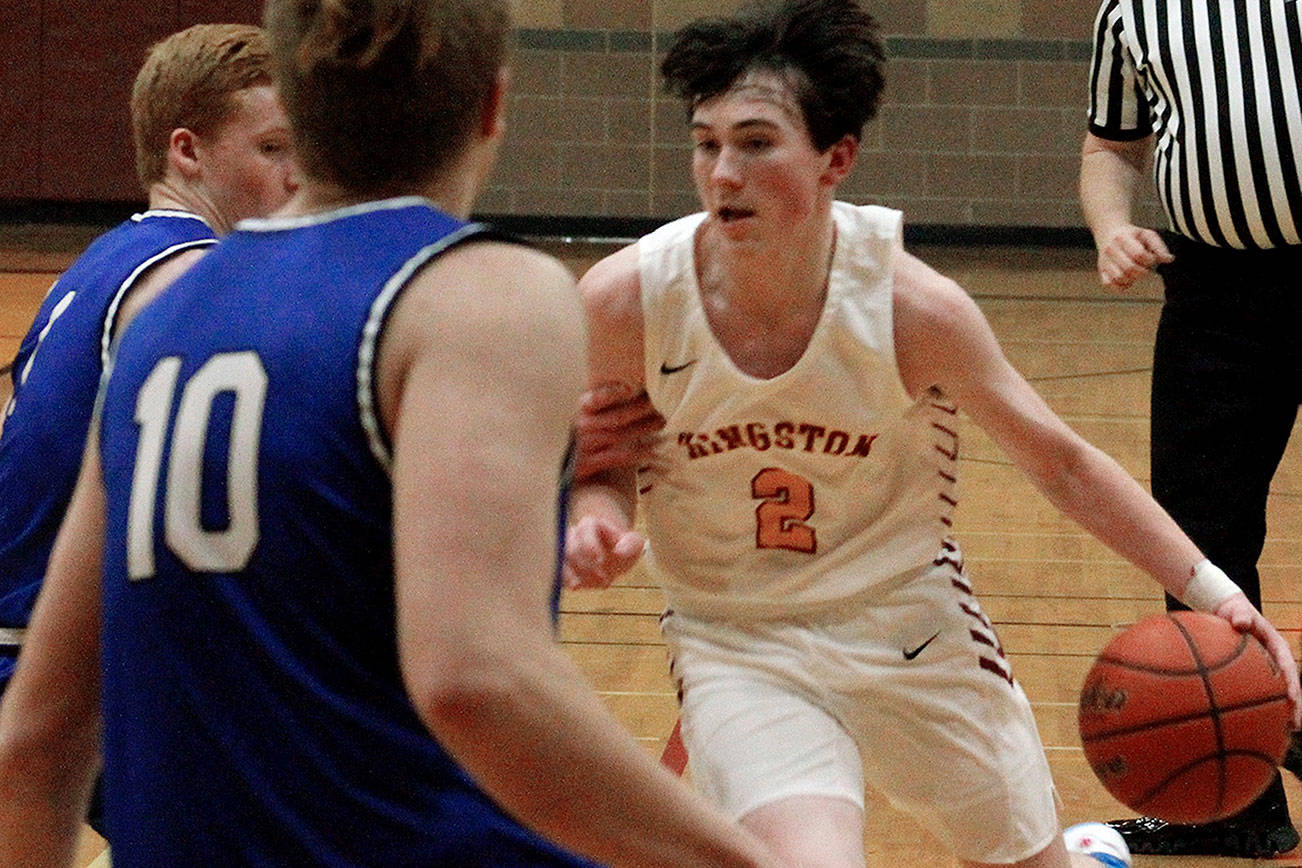Kingston point guard Chris Russell was one of three players to finish in double-figures for the Bucs. (Mark Krulish/Kitsap News Group)