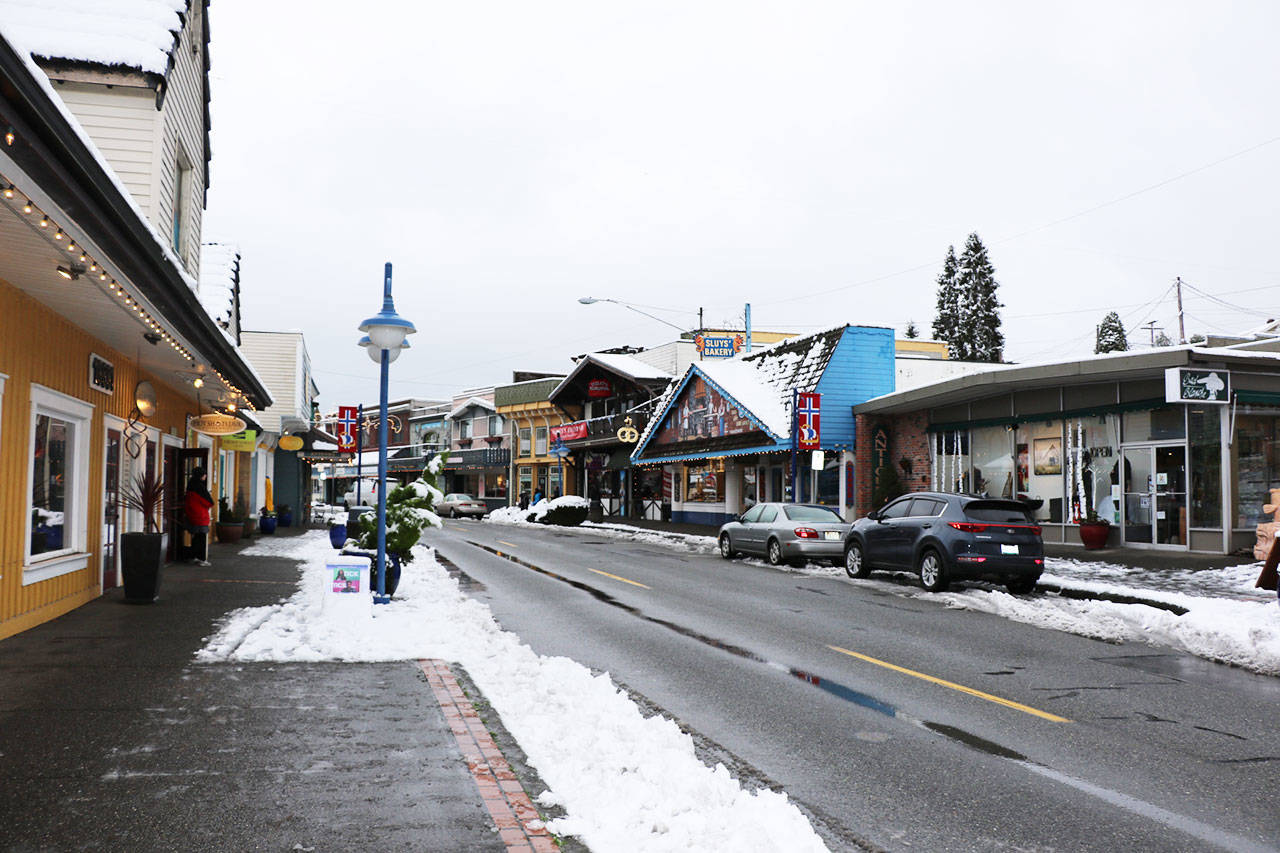 And like that Poulsbo is transformed into a gingerbread town.