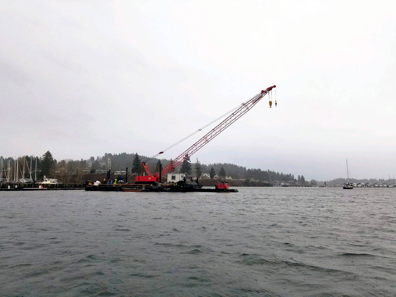 Core samples taken from Liberty Bay ahead of breakwater replacement