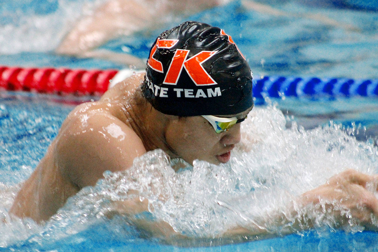 James Sanchez of Central Kitsap won two events at the South Sound Conference championships this past weekend. (Mark Krulish/Kitsap News Group)