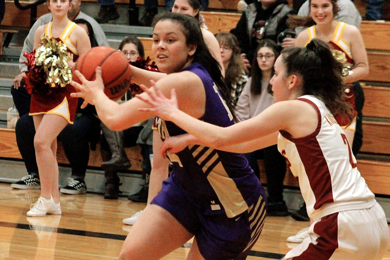 North Kitsap senior Noelani Barreith led the Vikings with 20 points in their 61-47 victory over Kingston on Tuesday. (Mark Krulish/Kitsap News Group)