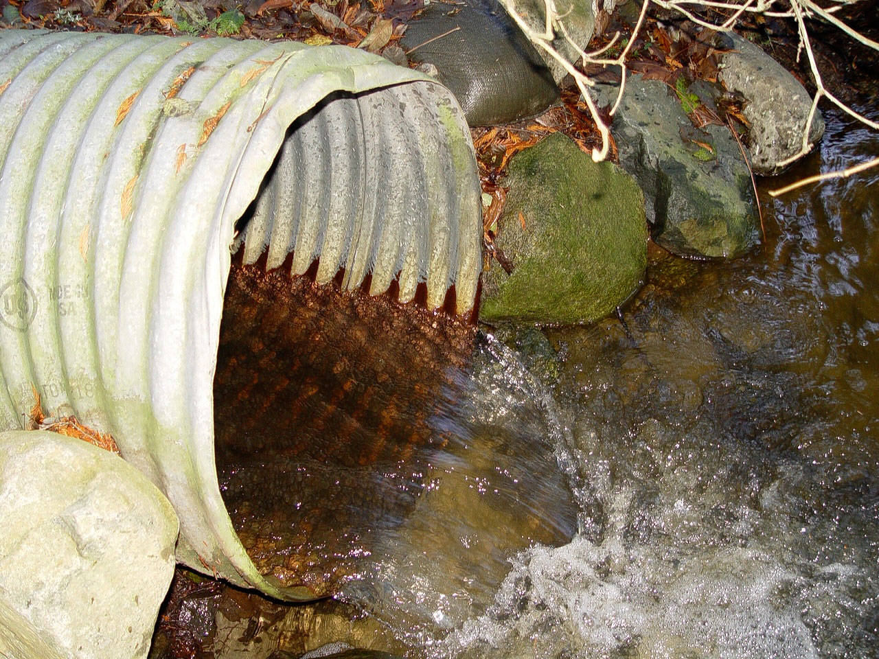 The existing culvert consists of a three-foot-wide corrugated metal pipe that runs 500 feet from the intersection of Hemlock Street and Colchester Drive, through a concrete flow control structure, over private property and into Puget Sound. (David Kimble courtesy photo)