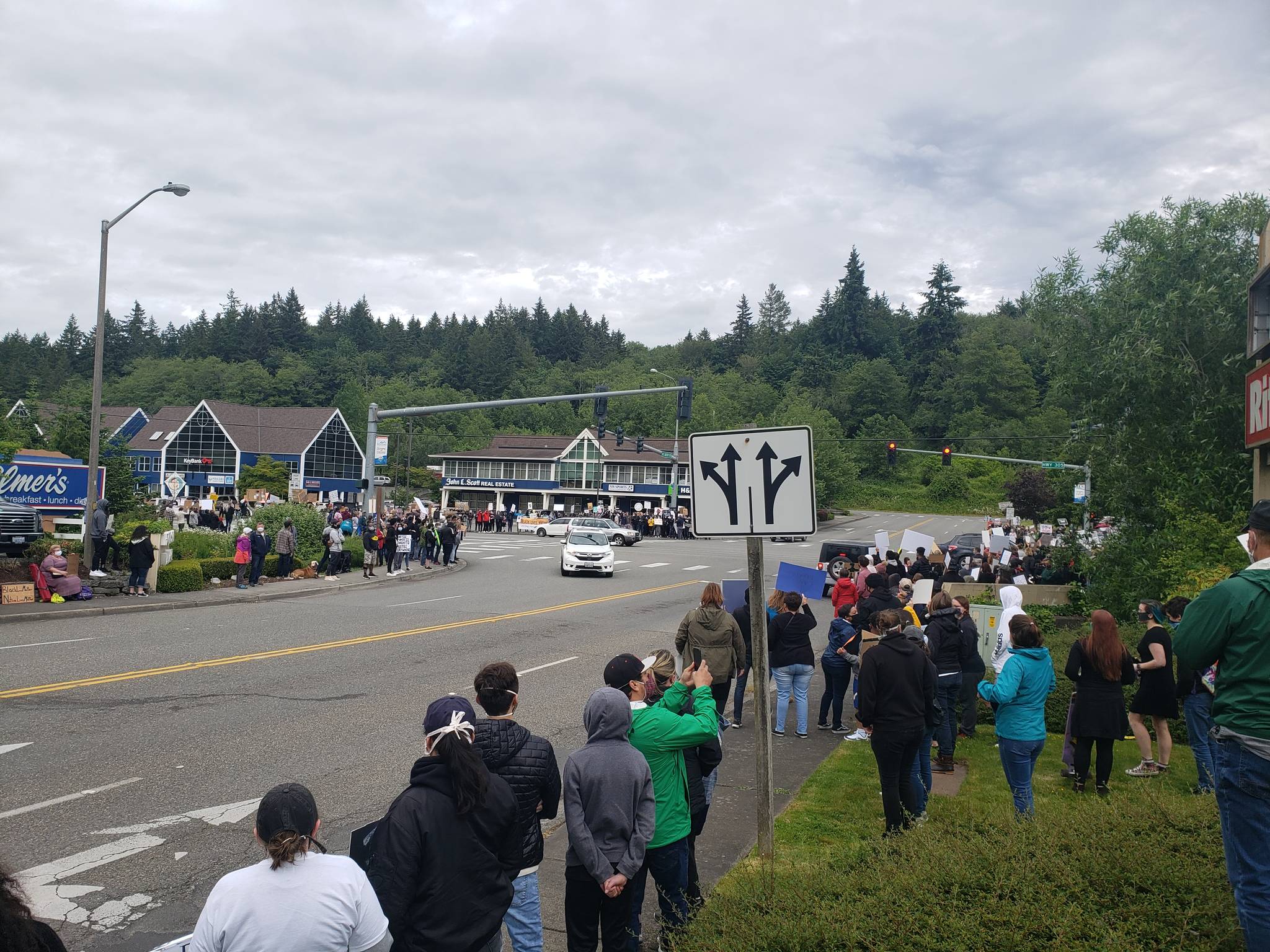 Demonstrators call for racial justice at Poulsbo protest