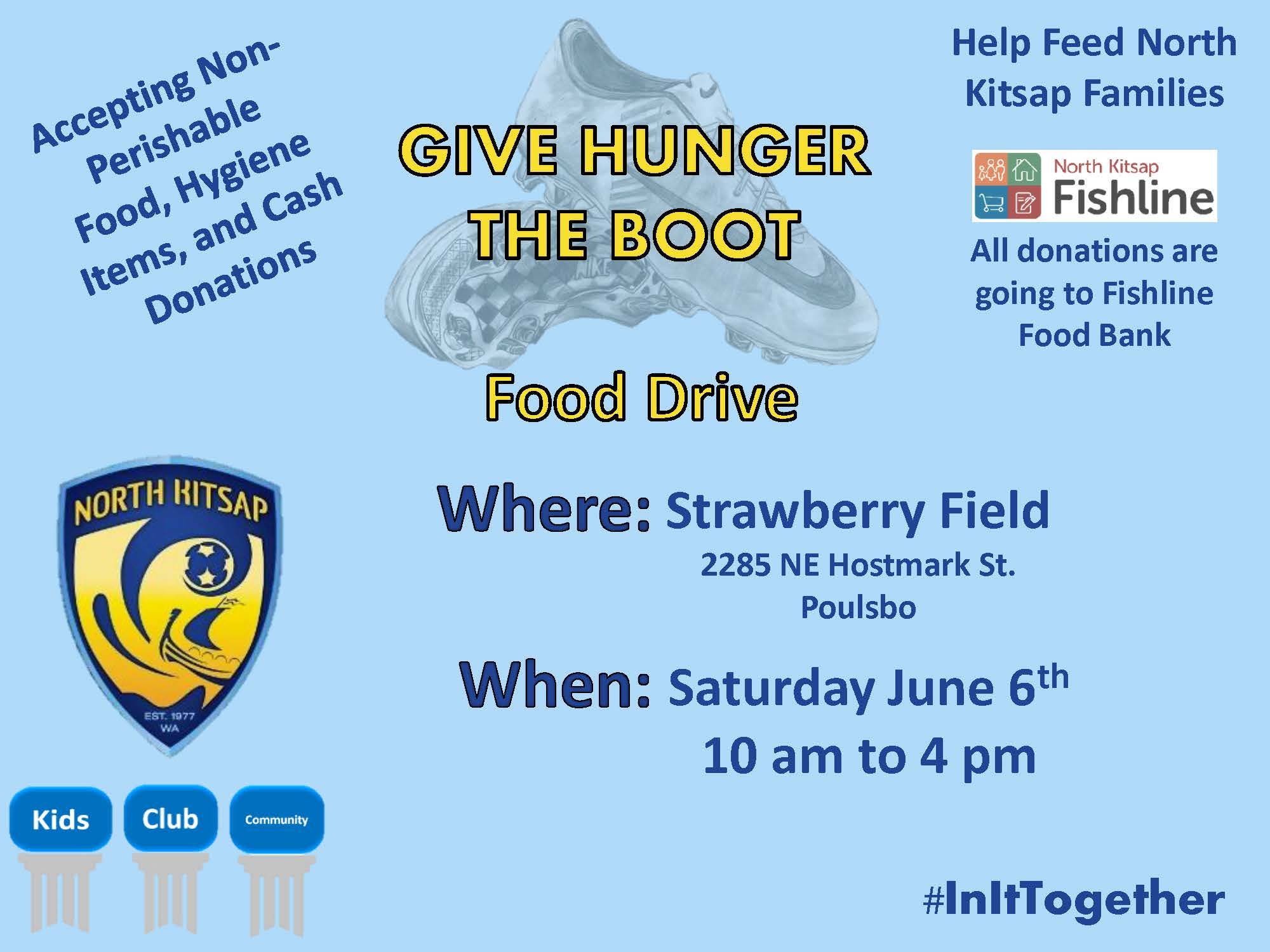 NK Soccer Club holding food drive Saturday for Fishline