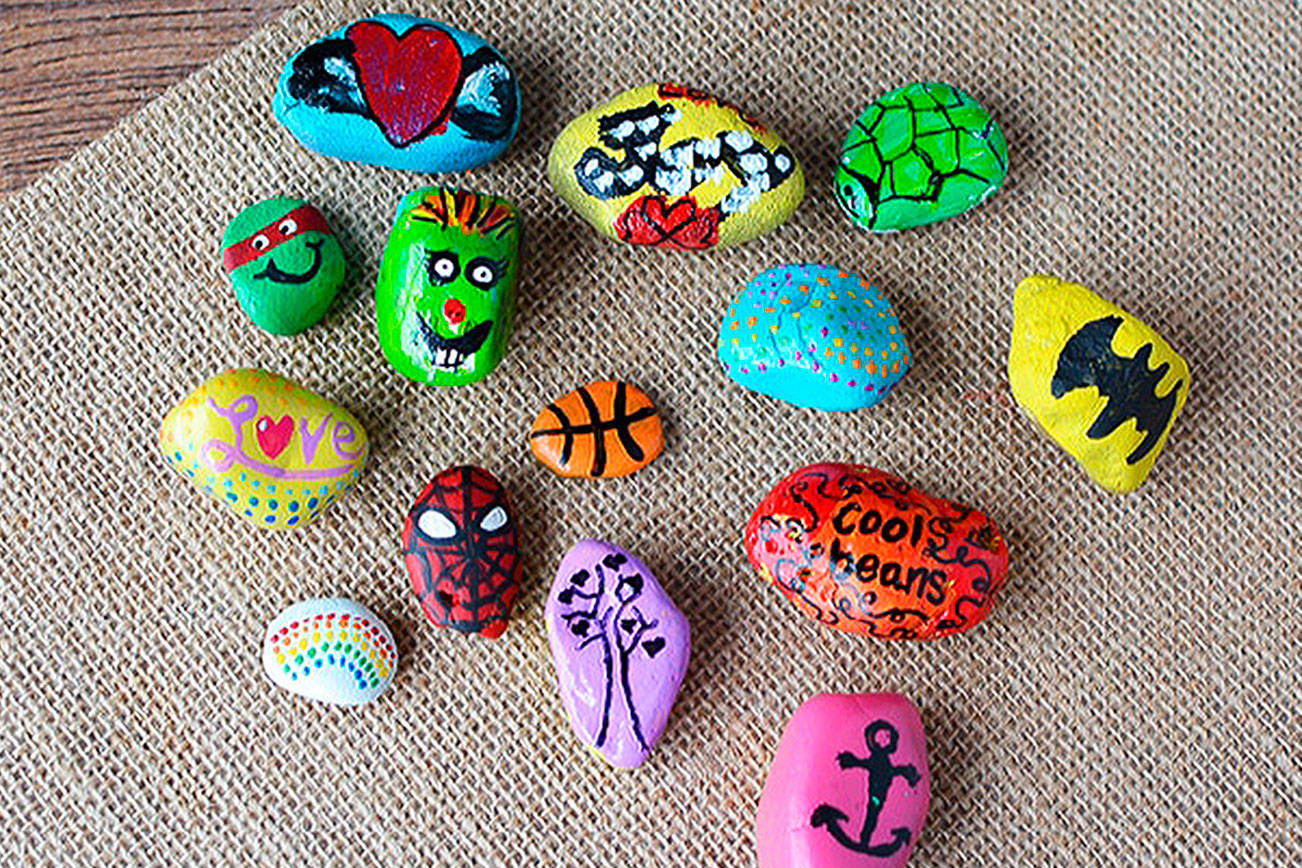 Search downtown this weekend — for painted rocks