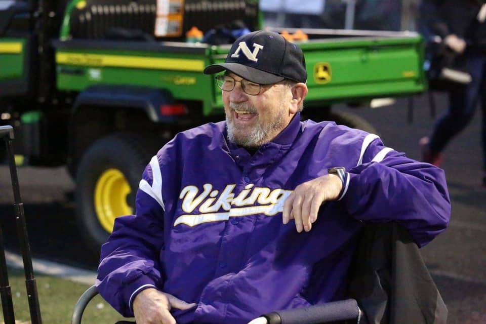 Virg Taylor in a familiar place - on the sidelines at North Kitsap Stadium. (Contributed photo by the Taylor Family)