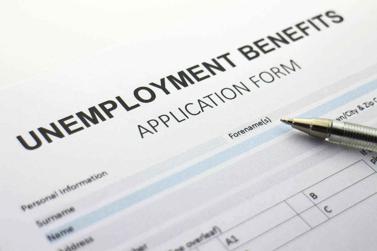Blank Unemployment Benefits form