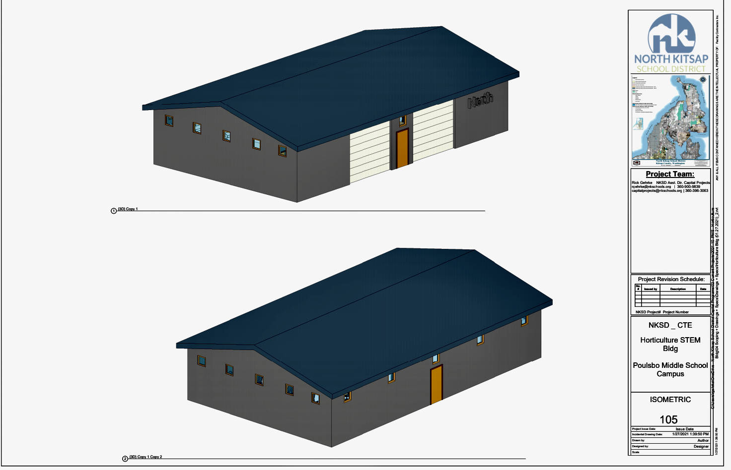 A finally design has not been chosen, but this is a proposed schematic of what the new AFNR building for NKHS could look like. (submitted)