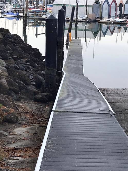 Port of Poulsbo's boat ramp is closed until repairs can be made. Carol Tripp/Courtesy photo