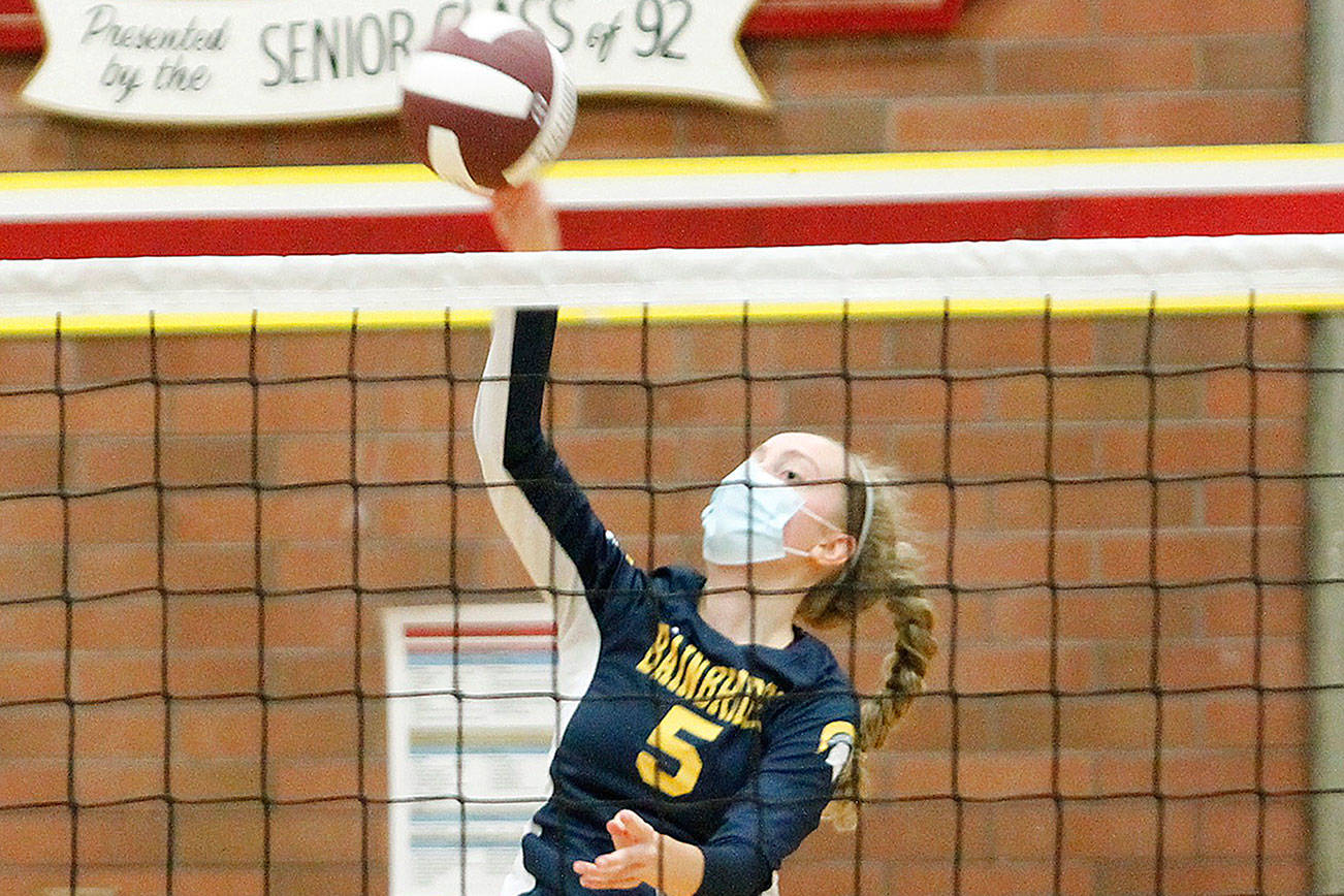 Bainbridge junior Isabelle Prentice paced the offense against South Kitsap. (Mark Krulish/Kitsap News Group)