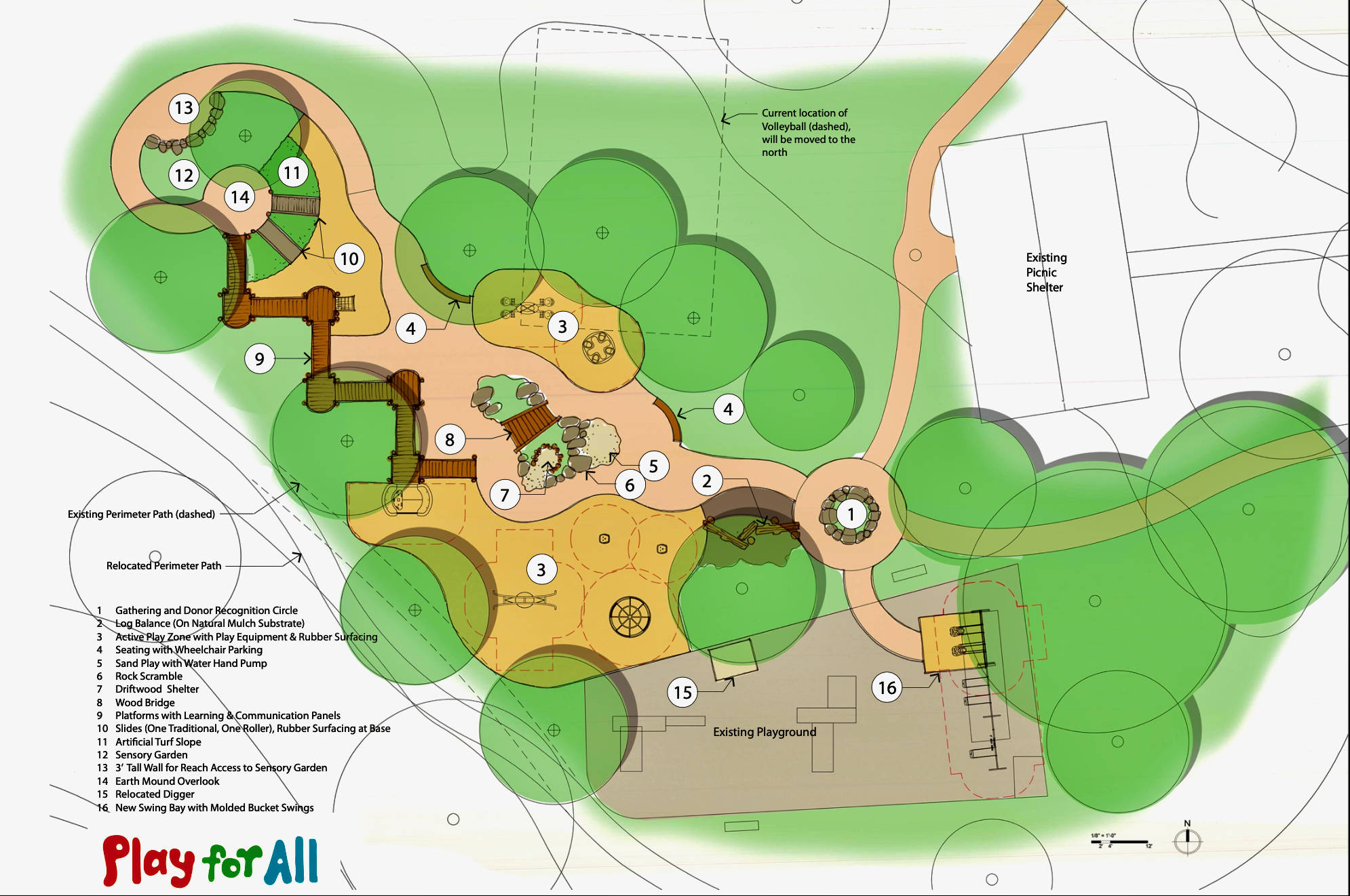 Adding 9 structures to the playground at Raab Park will expand the footprint to 9,000 square feet of inclusive fun. (courtesy photo)