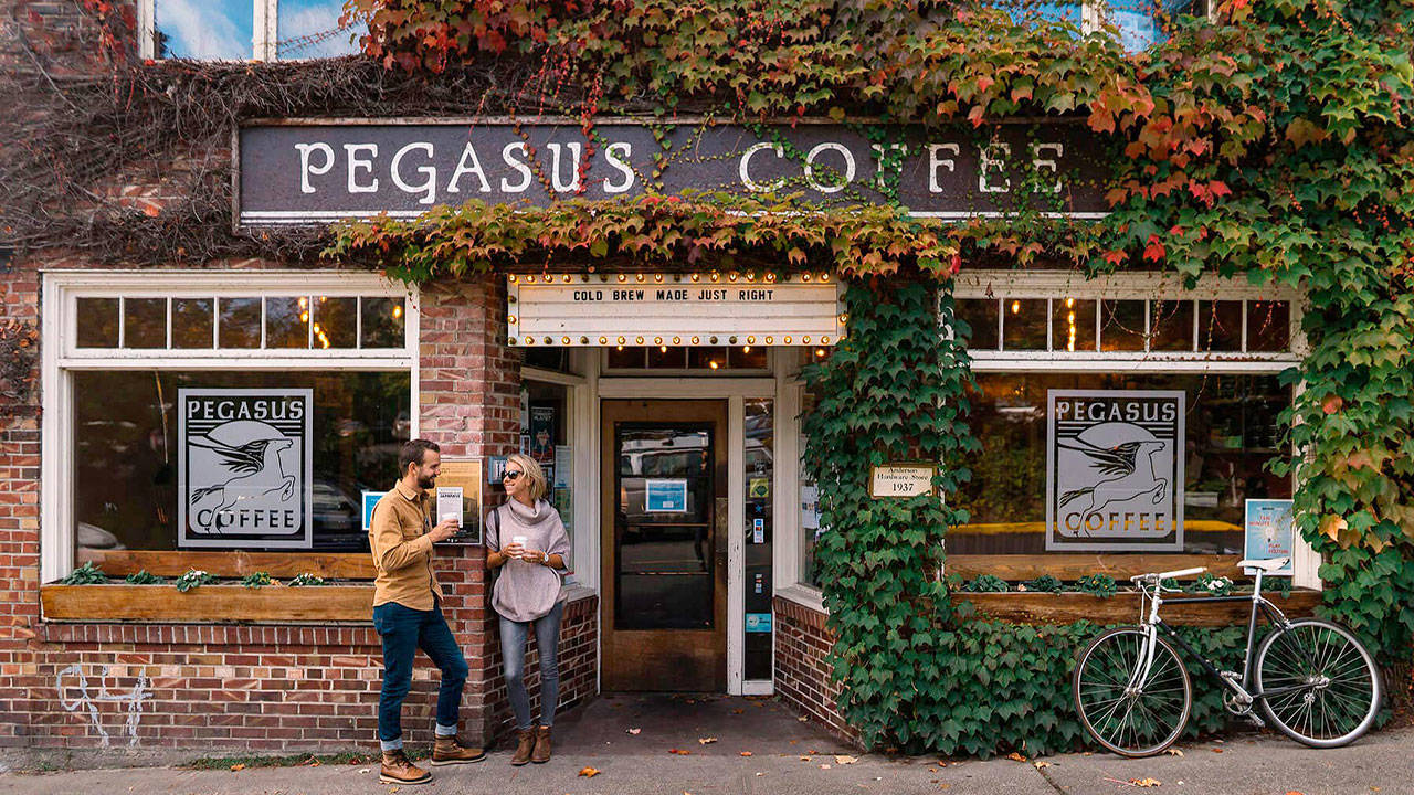 Pegasus Coffee House in Poulsbo kept the java flowing and followed the mantra “Go with the flow” in 2020. (Facebook image)