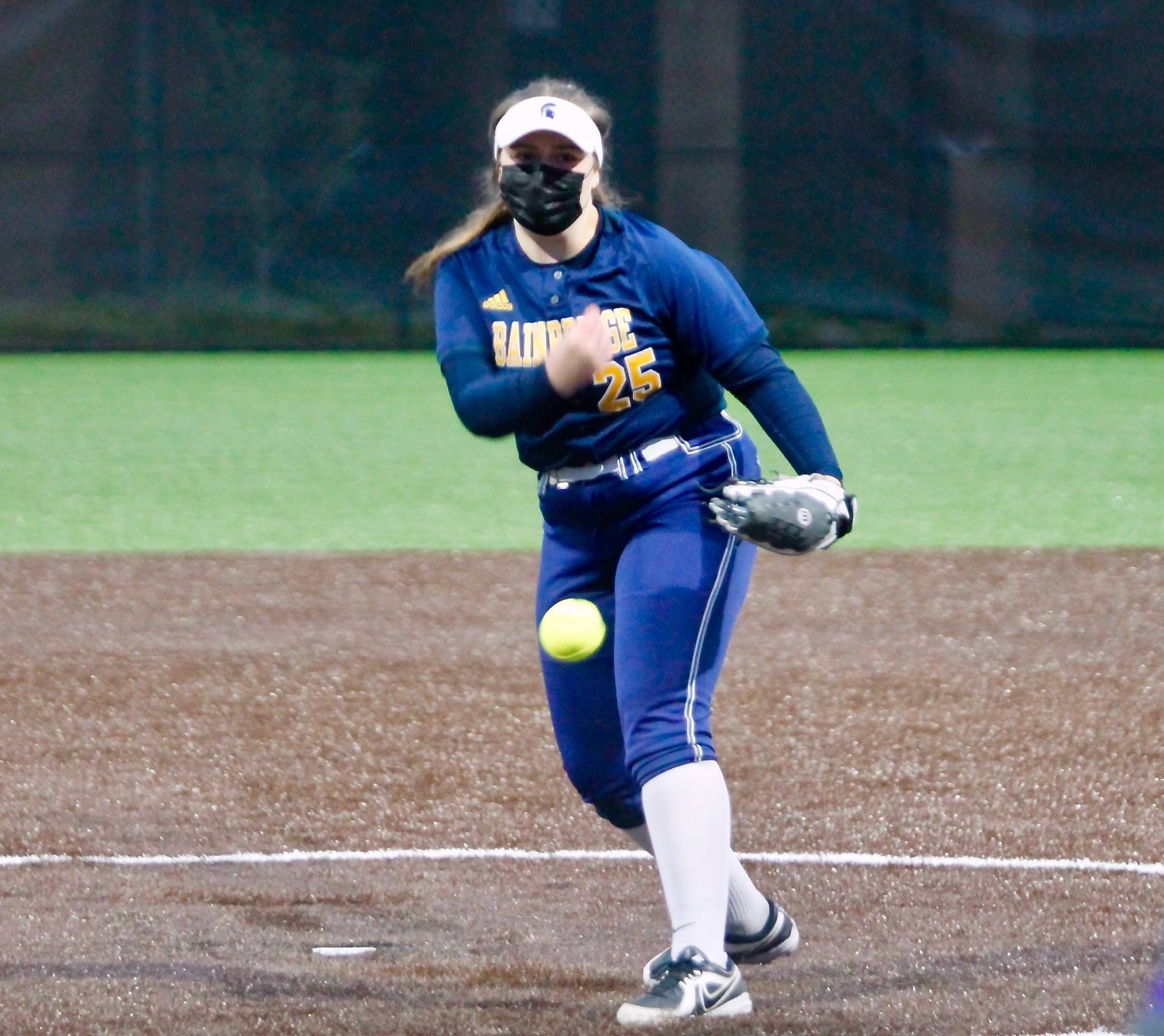 Miranda Grogger gave up just one run and did not walk a batter in the Olympic League championship game against North Kitsap. (Mark Krulish/Kitsap News Group)