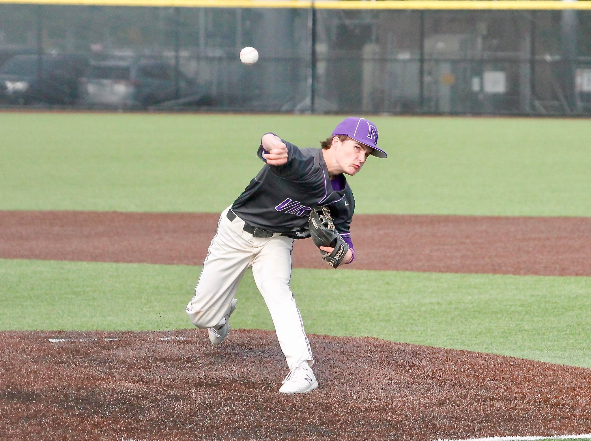 Cole Edwards entered the game against Port Angeles in the fifth inning and kept the offense off the board. He also tied the game with an RBI-triple in the sixth. (Mark Krulish/Kitsap News Group)