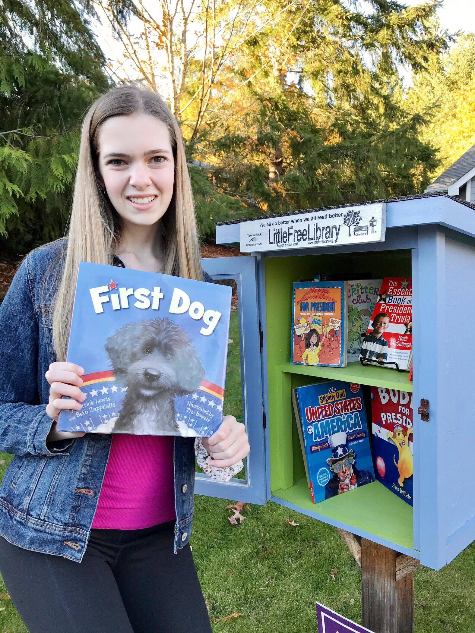NKHS senior Katie Stuart was honored for her work with Little Free Libraries. Courtesy Photo