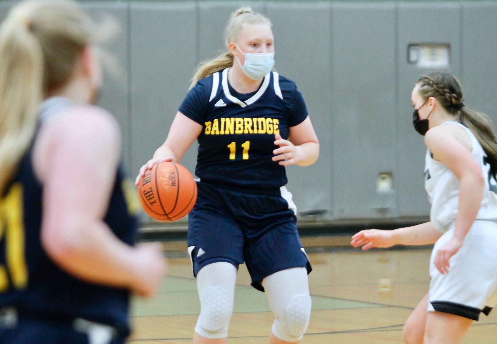 Anna Kozlosky led Bainbridge with 21 points in her team’s 69-40 win over Klahowya. (Mark Krulish/Kitsap News Group)