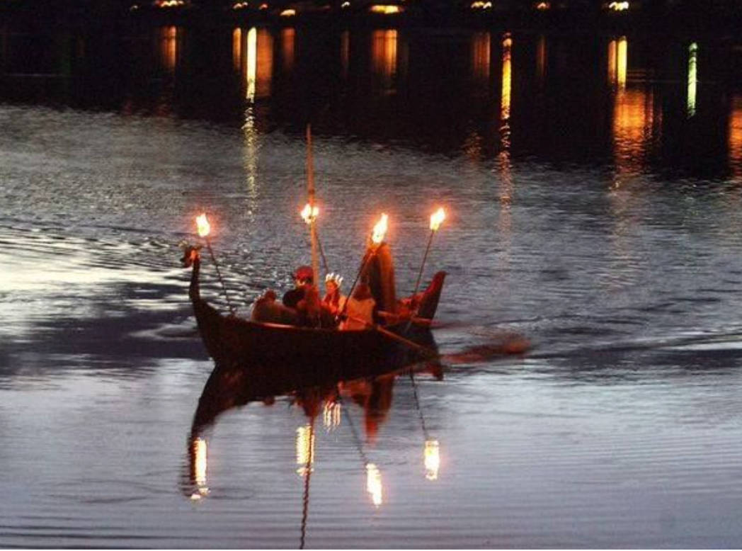 <em>The Viking ship that shepherds the young bride during the holidays will be the ship to beat during the Paddle to Poulsbo. Courtesy photo</em>