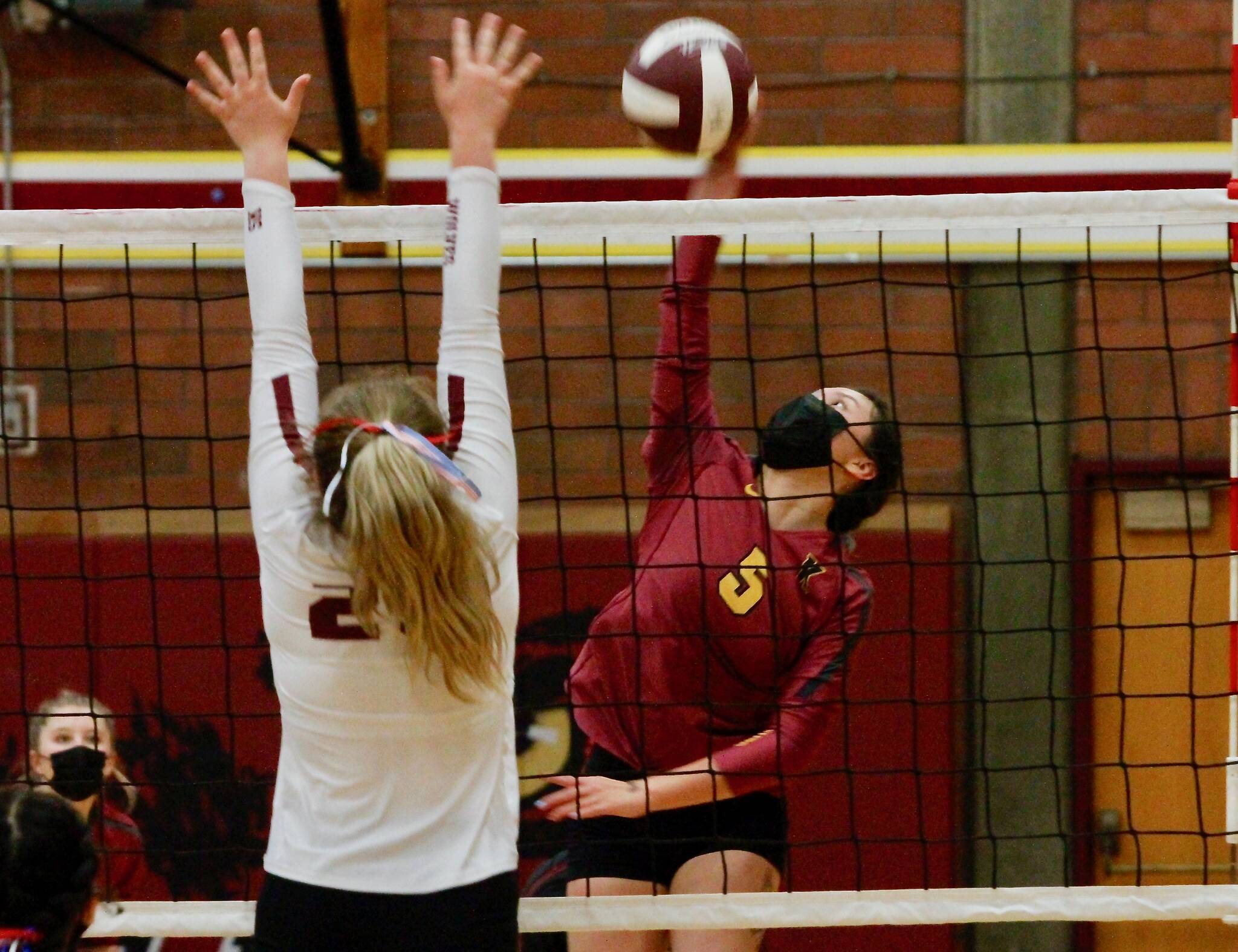 Nizhoni Price gets a shot past the out-stretched hands of a South Kitsap blocker.