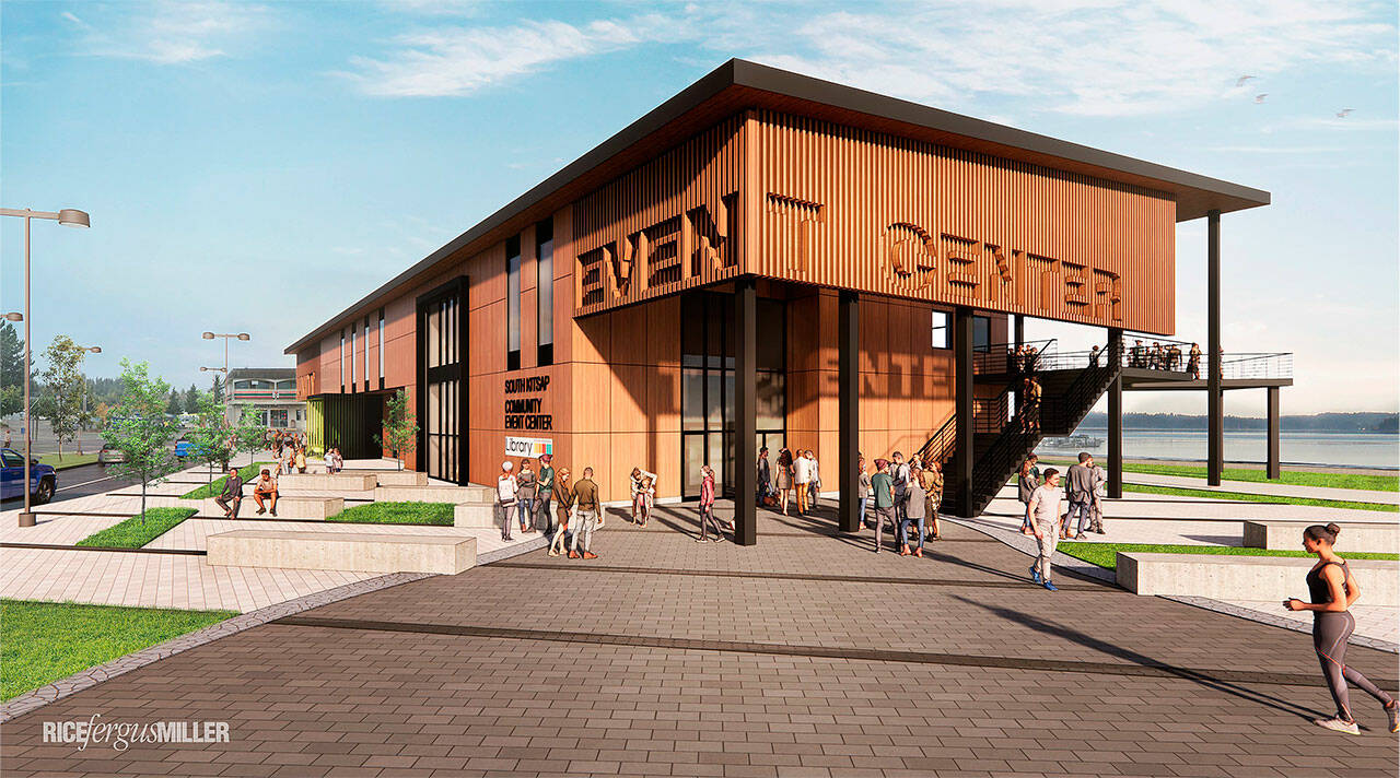 Visitors will enter the South Kitsap Community Events Center at the north end of the building. (Rice Fergus Miller concept)